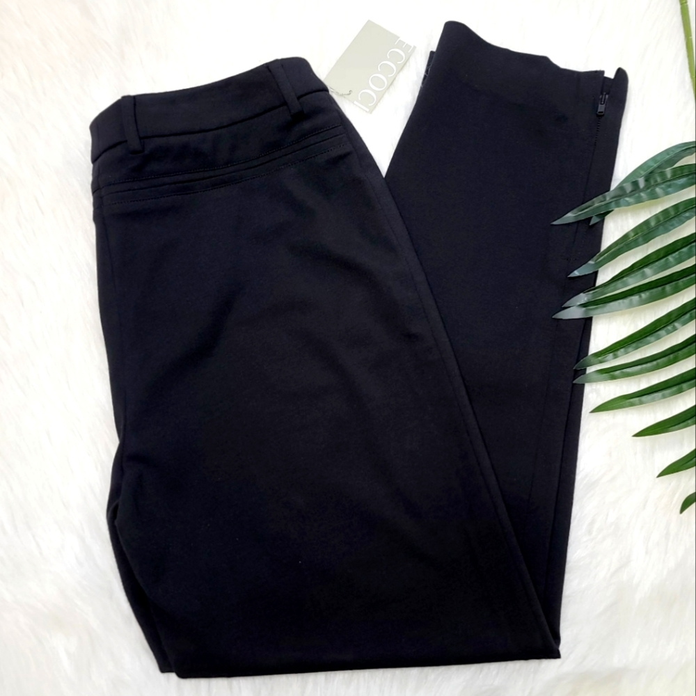 NWT Eccoci Womens Black Size 8 Dress Pants Trousers